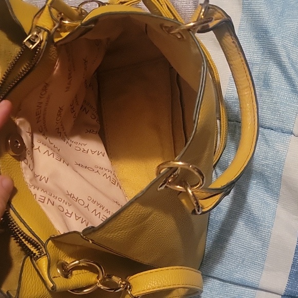 Marc New York Yellow Leather Luxury Bag. Minmal Call Outs, Style, Sophistication - Picture 7 of 12